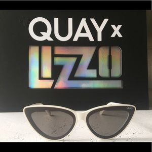 Quay x Lizzo FLEX sunglasses in WHT/SMK